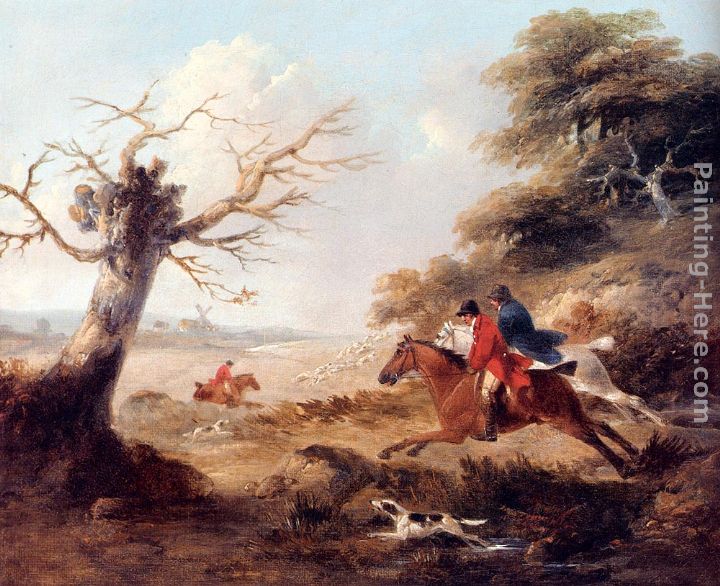 Full Cry painting - George Morland Full Cry art painting